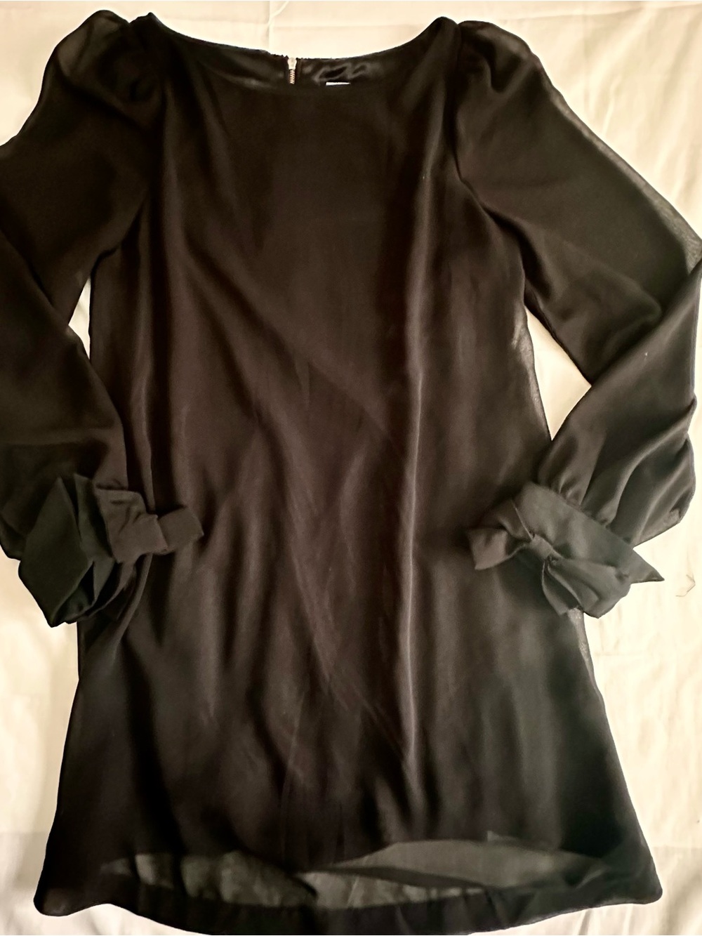 Women's Black L/S elegant cocktail Dress M formal black tie luxury outings, Y2K